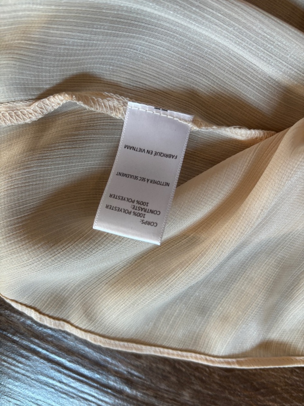 ASTR Blush Beige Smocked Peplum Puff-Sleeve Top Coquette Babydoll EUC - Picture 9 of 9